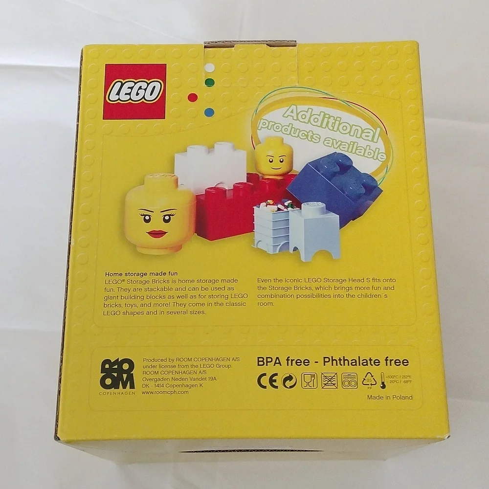 Lego Small Storage Head + Legoland Boy Keychain